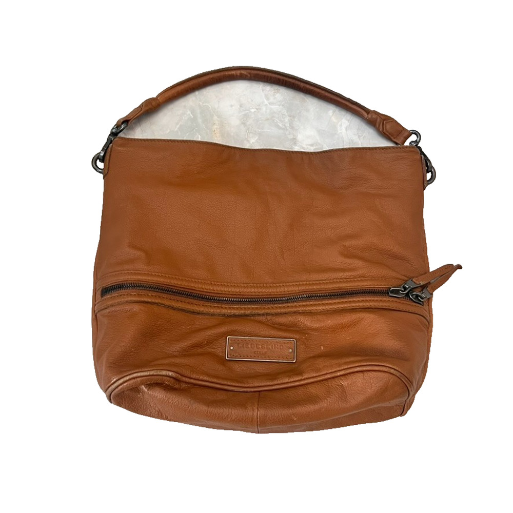 Liebeskind Berlin Fenja Shoulder Bag Brown Genuine Leather Slouchy Hobo Medium